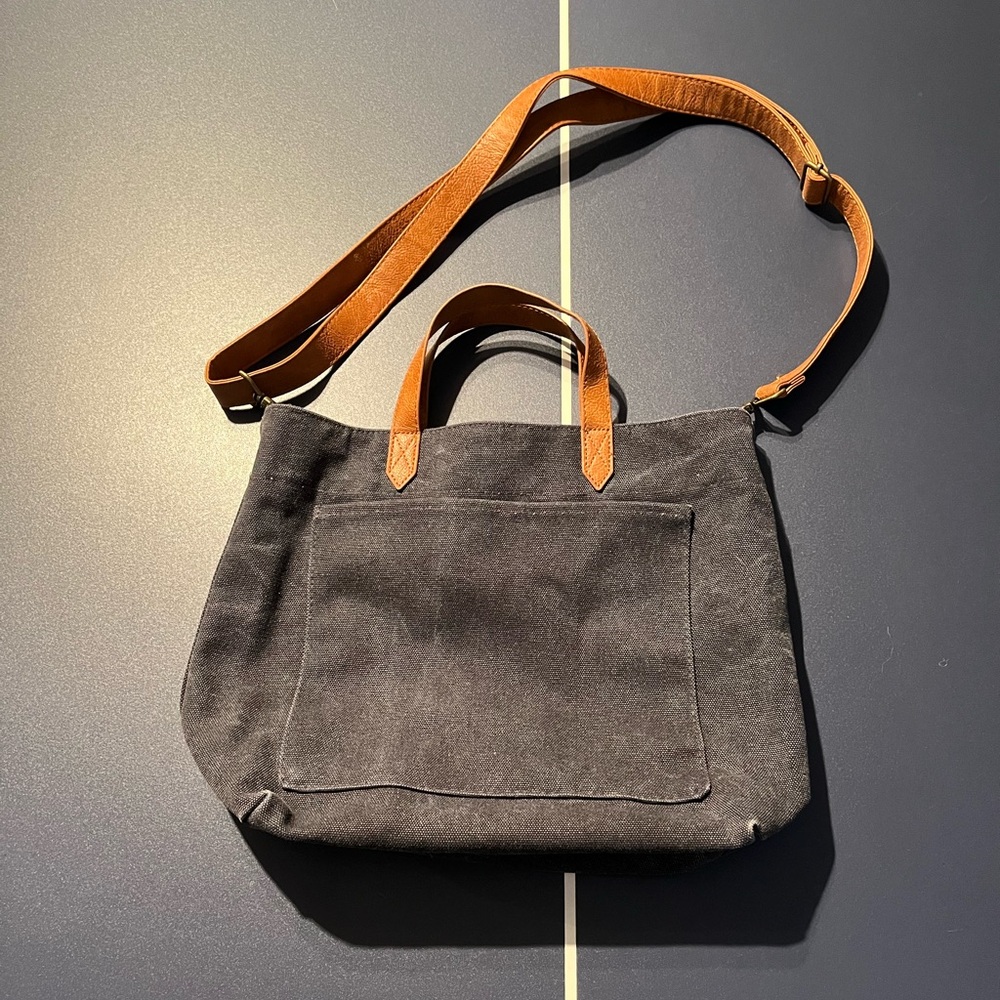 Thirty-One Navy Blue and Brown Crossbody Bag